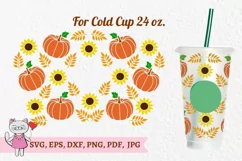 Sunflower Pumpkin Spice Life Full Wrap Venti Cold Cup 24 oz Product Image 4