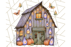 Halloween Cottagecore Barn PNG Clipart, Fall Style Product Image 2