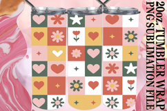 Blissful Dreams 20oz tumbler wrap, Valentine's Pattern Product Image 1
