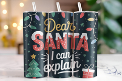 Dear Santa I can Explain Tumbler Wrap | Christmas Product Image 1