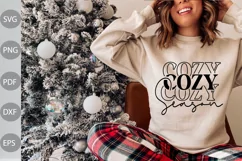 Cozy Season SVG Cut Files/ Winter Christmas Quote SVG Design Product Image 1