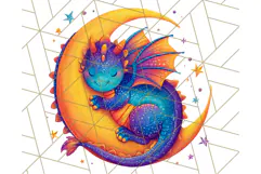 Cute Fantasy Dragon Clipart PNG, Bold Baby Dragon Clip Art Product Image 2