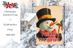 Vintage Christmas Snowman Garden Flag Print Product Image 1