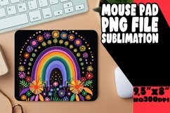 Prism Noir Elegance: Rainbow Sublimation Mouse Pad Designs Product Image 1