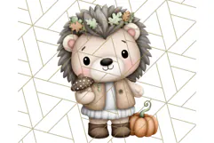 Thanksgiving Woodland Animals Clipart PNG Product Image 2