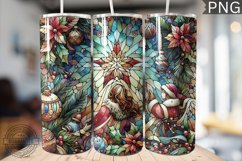 Watercolor Christmas Tumbler Wrap - High Quality 300 Dpi Product Image 1