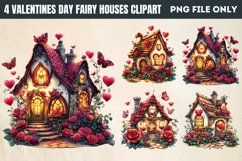 Valentines Day Fairy Houses Clipart PNG Product Image 1