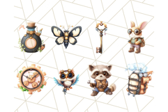 Mechanical Woodland Creatures PNG Steampunk Animal Art Product Image 4