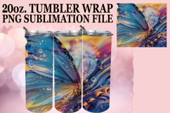 Glitter Butterfly Tumbler Wrap Sublimation 20oz Product Image 1