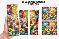 Skinny Tumbler 20oz Wrap Design, Easter Tumbler PNG Design Product Image 1