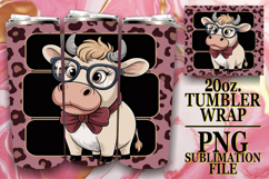 Gentle Breezes 20oz tumbler wrap, Cute Cow Product Image 1
