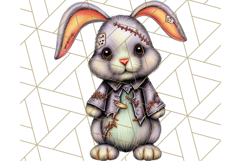 Halloween Bunny Clipart, Cute Bunnies in Costumes PNG Product Image 2