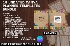 18in1 Printable Canva Planner Template Bundle 4 Product Image 1