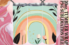 Cheerful Reflections 20oz tumbler wrap, Rainbow Product Image 1