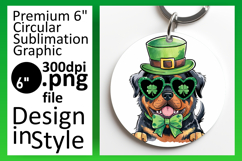 Charming Keychain Round Design PNG , St Patrick Product Image 1
