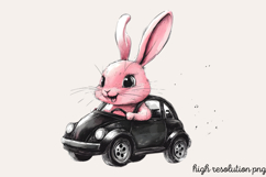 Pink Black Easter Clipart PNG Product Image 1