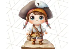 Cartoon Pirate Kids and Animals PNG Clipart for Fun Designs Product Image 2