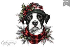 Christmas Dog Clipart Design - High Quality 300 Dpi Product Image 1