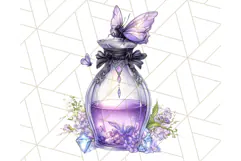 Gothic Fairy & Potion Clipart, Dark Fantasy PNG Printable Product Image 2