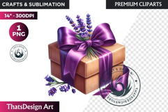 Lavender Clipart PNG, French Country Botanical sublimation Product Image 1