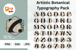 Artistic Botanical Typography Pack Monogram Product Image 1