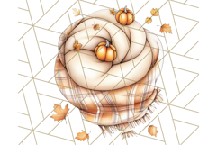 Pumpkin Spice Chibi Girls, Fall Accessories PNG, Cozy Autumn Product Image 2