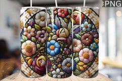 Embroidered Flowers Tumbler Wrap - High Quality 300 Dpi Product Image 1