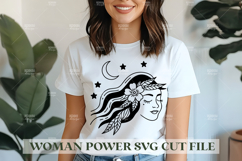 90 Woman Power SVG Design, Feminist SVG for Cutting Machine Product Image 5