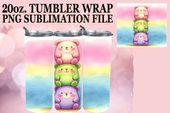 Enchanted vibes 20oz tumbler wrap, Cute Animals Product Image 1