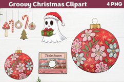 Groovy Christmas Clipart PNG Product Image 1