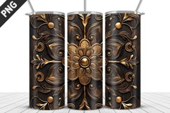 Wood Carving Tumbler Wrap | Sublimation Design | Tumbler PNG Product Image 1