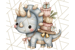 Christmas Dinosaur Party Png, Dino Clipart PNG Product Image 2