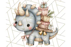 Christmas Dinosaur Party Png, Dino Clipart PNG Product Image 2