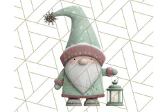 Cozy Winter Gnome Clipart PNG, Christmas Gnome Clip Art Product Image 2
