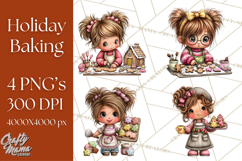Christmas Cookies Clipart PNG, Holiday Baking Illustration Product Image 1