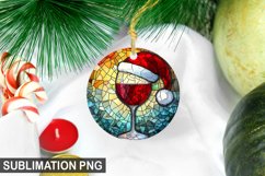 Christmas Santa Wineglass Ornament | Christmas Ornament PNG Product Image 1