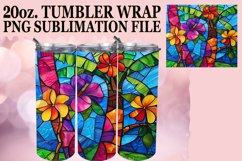 Colorful 20oz Tumbler Stained Glass Tree Product Image 1