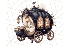 Dark Enchanted Princesses, Gothic Fairy Tale Clipart PNG Product Image 2