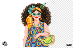 Summer 1950 Girls Clipart Product Image 1