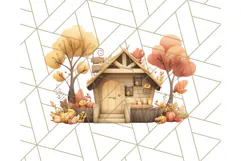 Autumn Treehouse & Woodland Cabin PNG Clipart Product Image 2
