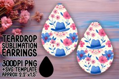 Elegant Retro Teardrop Earring Sublimation Product Image 1
