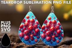 Cheerful Teardrop Earrings PNG Magic, 3D Fruits Product Image 1