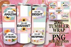 Radiant days 20oz tumbler wrap, Quote Product Image 1