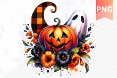 Flowers Halloween Sublimation - Flowers Clipart PNG Design Product Image 1