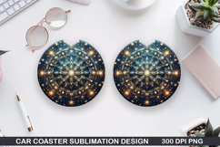 4th Of July Car Coaster Sublimation| 4th Of July Coaster PNG Product Image 1