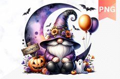 Halloween Gnome Sublimation - Clipart PNG Design Product Image 1