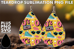 Unique Teardrop Earrings Gift Ideas, Funky Pattern Product Image 1