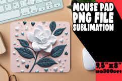 Unique Mouse Mat Sublimation Style, 3D Flower Product Image 1