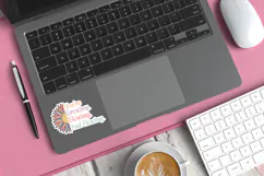 Motivational Quote Sticker SVG | Growing Glowing Flowing Product Image 3