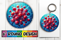 Enchanted Circle Keychain Magic PNG, 3D Fruits Product Image 1